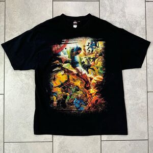 Vintage 2000s Marvel Mad Engine Civil War Captain America Iron Man Tee - Size XL
